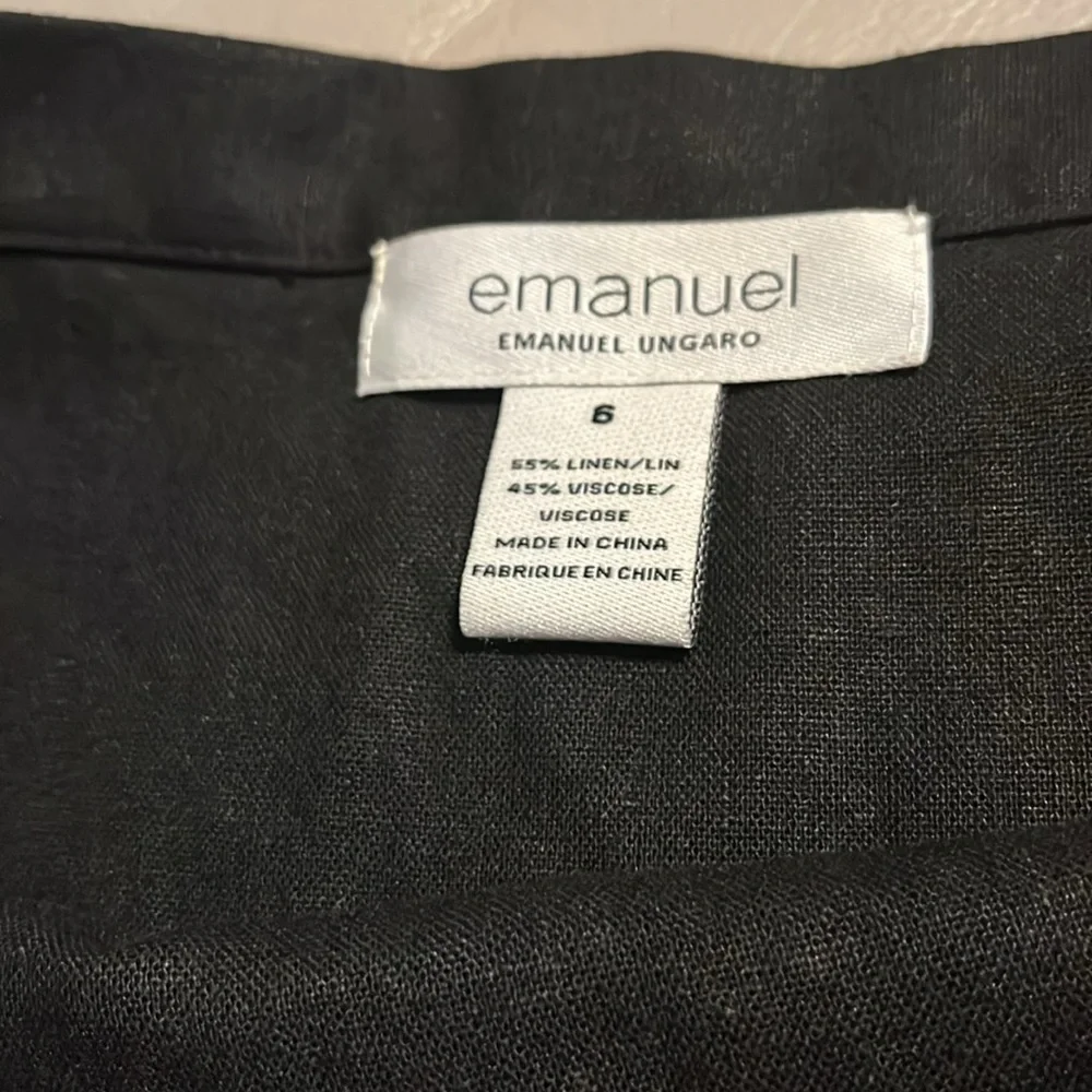 Emanuel Ungaro Linen Blend Embroidered Skirt Size 6 New No Tags - Picture 12 of 16